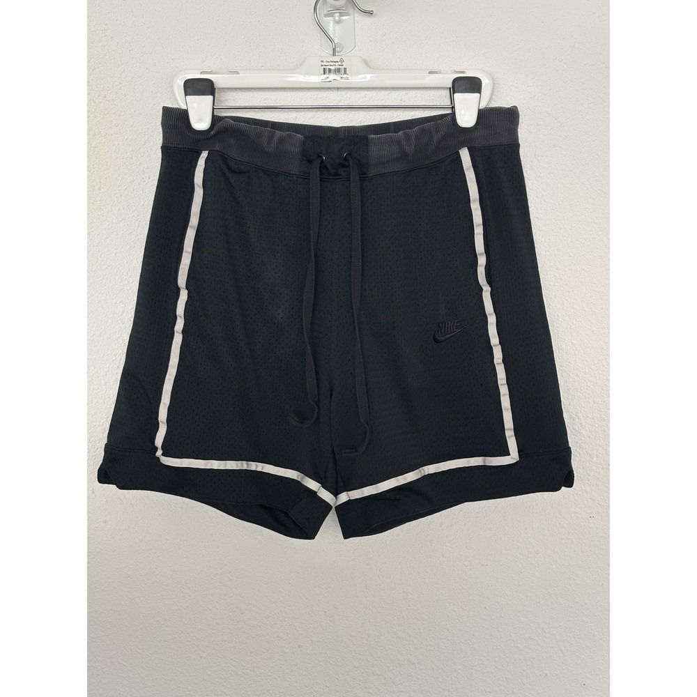 Nike Basketball Shorts Mens XL, Mesh-Lined, AR2418-010, Black w White Stripe